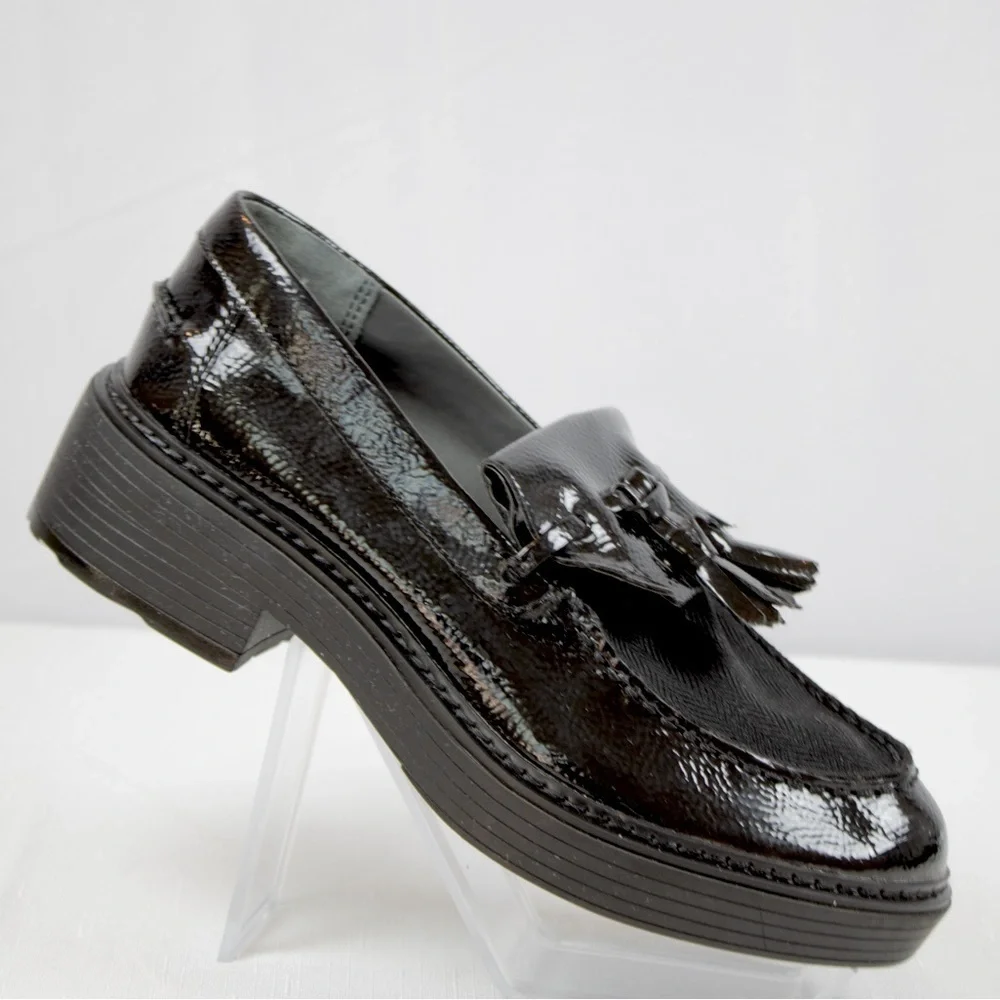 Franco Sarto Patent Platform Tassel Kili Loafer Women's Slip-On Shoes Sz 6.5 - Picture 1 of 9